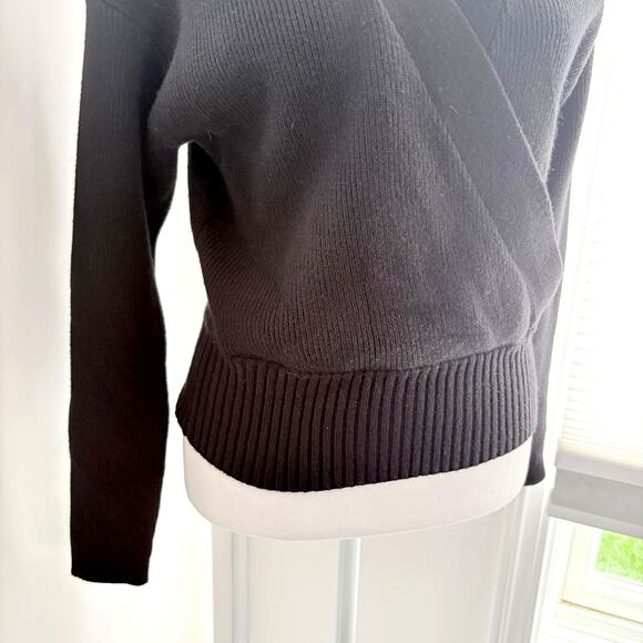 Modern Citizen Marlowe NWT Black Wrap Sweater Small Stitch Fix V-Neck - Picture 5 of 10